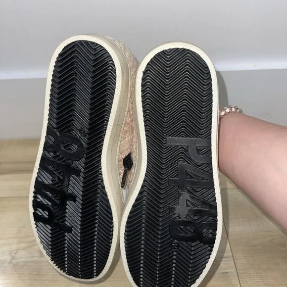 P448 Thea Platform Suede Sparkle Sneakers Size 37