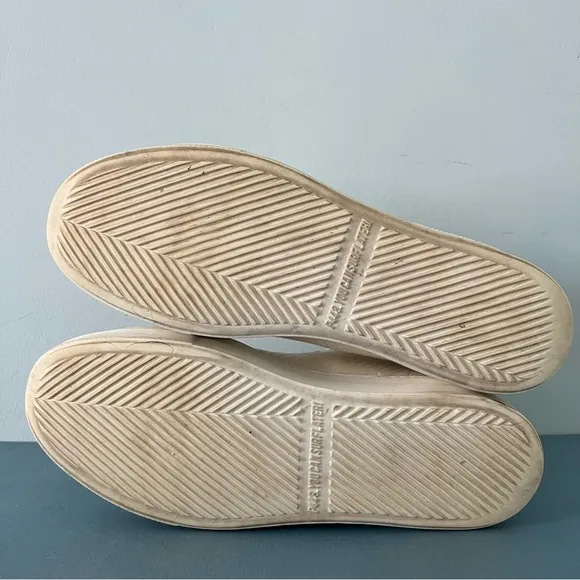 P448 Thea Python Roccia White Leather Platform Sneakers