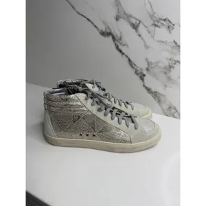P448  Women's Skate Prisma  High Top Metallic Sneakers Size EU 43 US 12.5/13 NWT