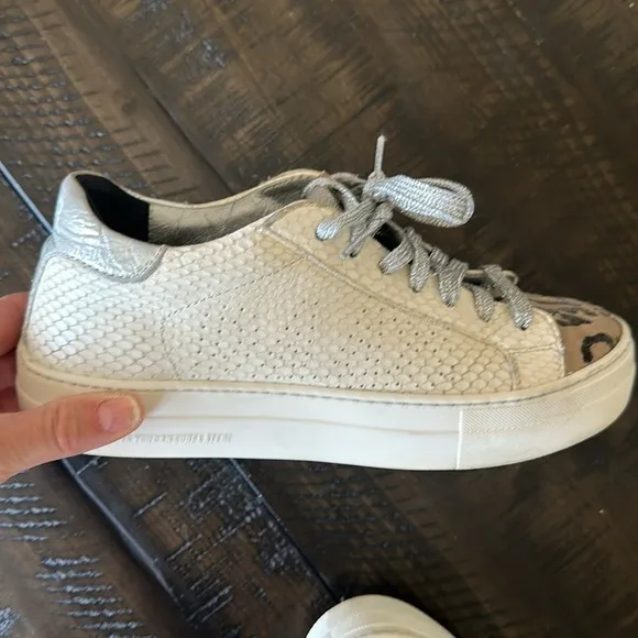 P448 You Can Surf Later Thea Low Top Platform Leather Sneakers Italy 37 US 6.5