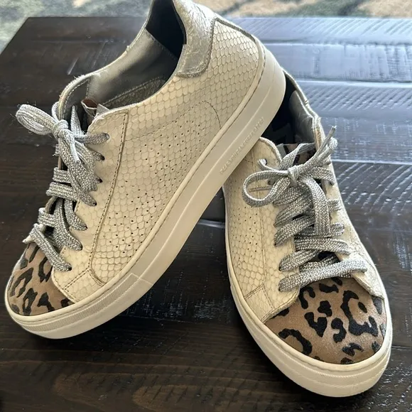P448 You Can Surf Later Thea Low Top Platform Leather Sneakers Italy 37 US 6.5