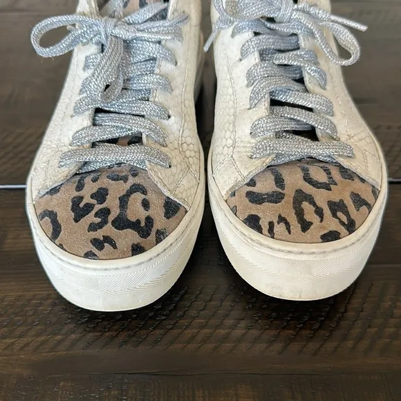 P448 You Can Surf Later Thea Low Top Platform Leather Sneakers Italy 37 US 6.5
