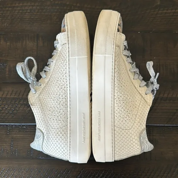 P448 You Can Surf Later Thea Low Top Platform Leather Sneakers Italy 37 US 6.5