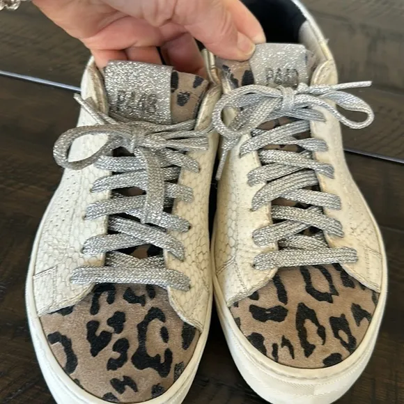 P448 You Can Surf Later Thea Low Top Platform Leather Sneakers Italy 37 US 6.5