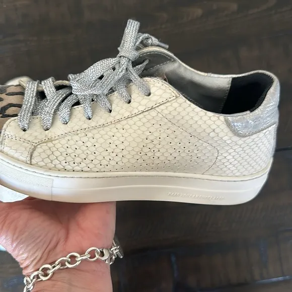 P448 You Can Surf Later Thea Low Top Platform Leather Sneakers Italy 37 US 6.5