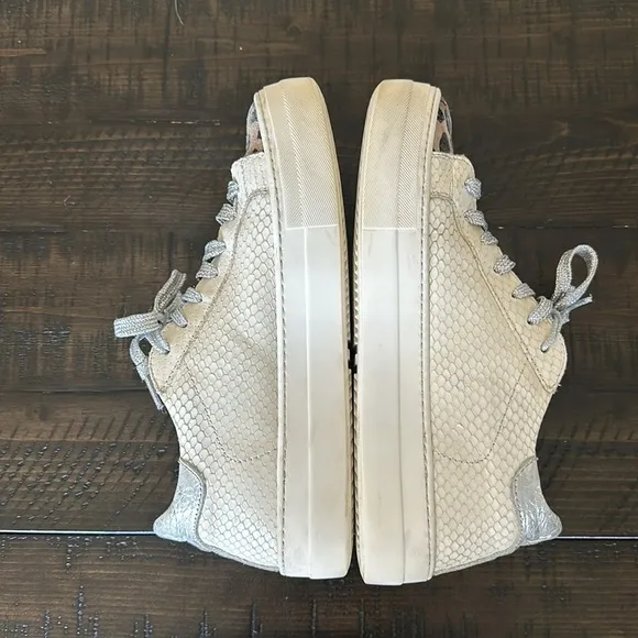 P448 You Can Surf Later Thea Low Top Platform Leather Sneakers Italy 37 US 6.5