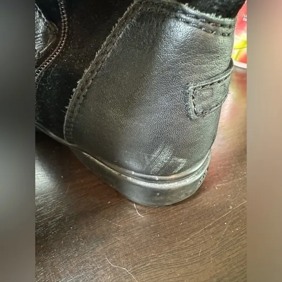 Pajar‎ Shoe Shoes Black Leather Boots Woman Black Size 7.5- 38