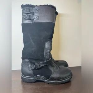 Pajar‎ Shoe Shoes Black Leather Boots Woman Black Size 7.5- 38