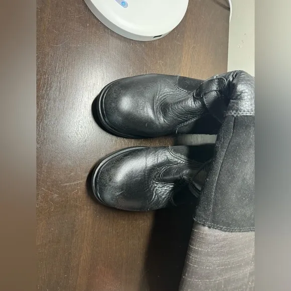 Pajar‎ Shoe Shoes Black Leather Boots Woman Black Size 7.5- 38