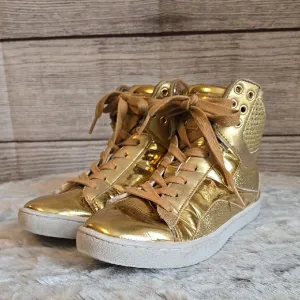 Pastry Gold High Top Dance Sneakers, Girls Size 3, Great Condition