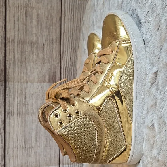 Pastry Gold High Top Dance Sneakers, Girls Size 3, Great Condition