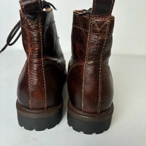 Patina Brown Leather Boots