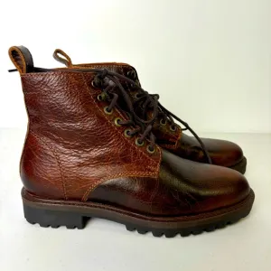 Patina Brown Leather Boots