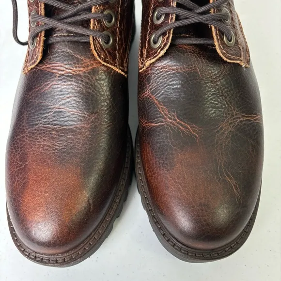 Patina Brown Leather Boots