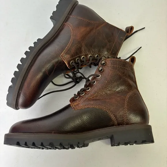 Patina Brown Leather Boots