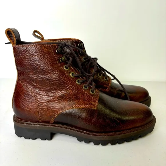 Patina Brown Leather Boots