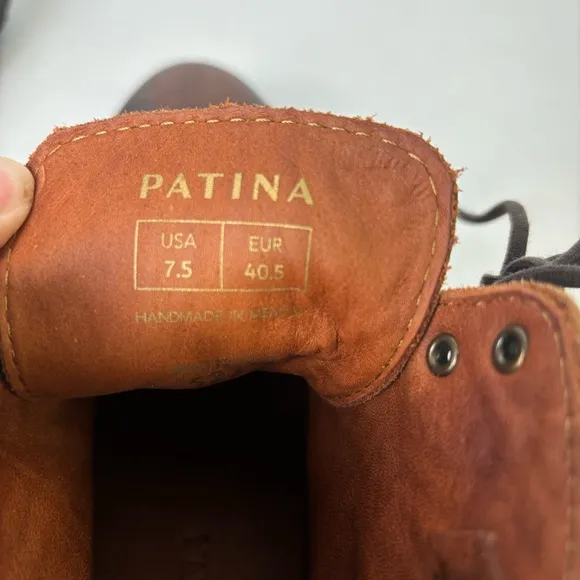 Patina Brown Leather Boots