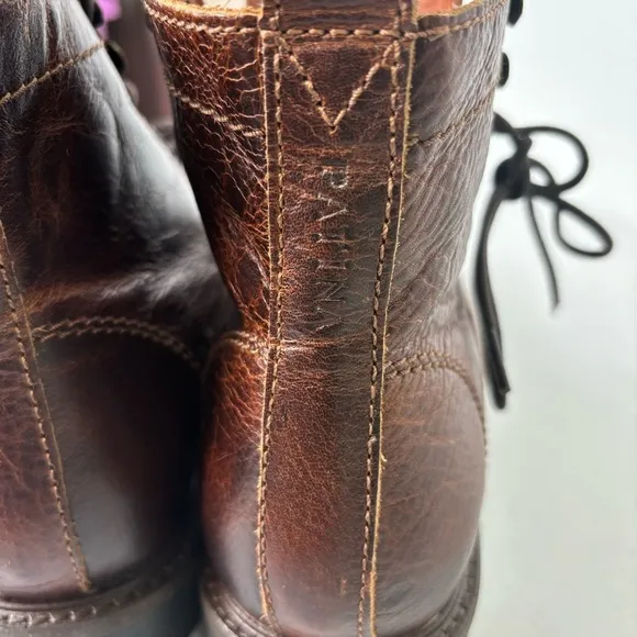 Patina Brown Leather Boots