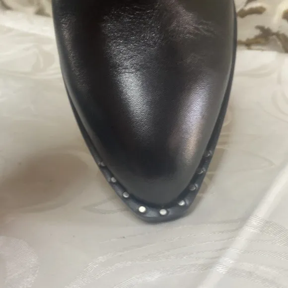 Patricia Nash Black Leather‎ Heeled Ankle Boots