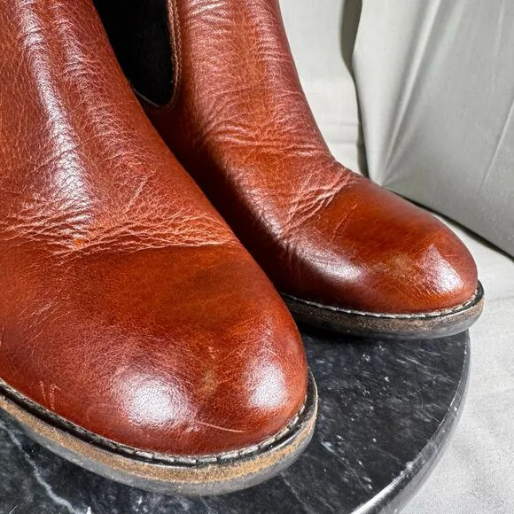 Paul Green Orsen Saddle Brown Leather Ankle Boots Women’s Size 8 US
