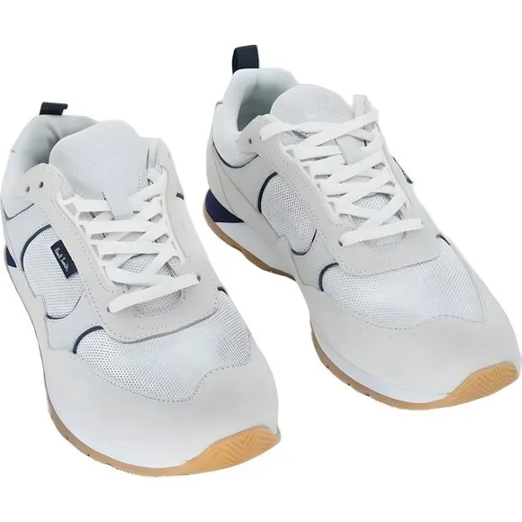 Paul Smith Men's White Suede Sneaker - Size 9 (42 EU) - Fast Shipping