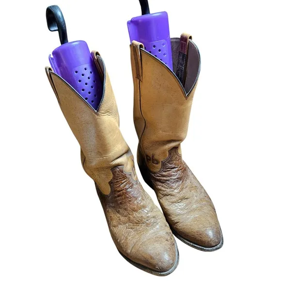Paul Wheeler Boot Co. Leather Western Boots Two Tone Custom Made 10 D Cowboy