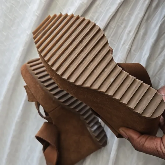 Pedro Garcia Brown Suede Wedges Boho Bohemian Western Summer Shoes