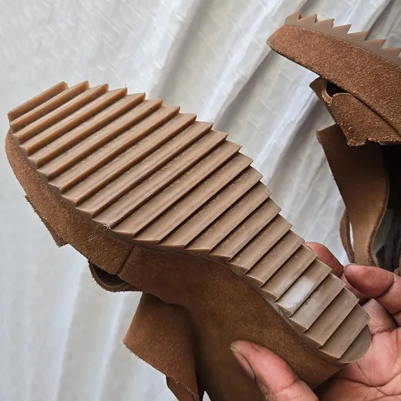 Pedro Garcia Brown Suede Wedges Boho Bohemian Western Summer Shoes