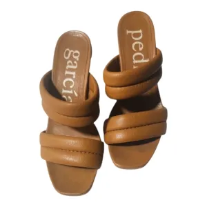 Pedro Garcia Clea Padded Goatskin Kitten-heel Sandals In Black 8.5