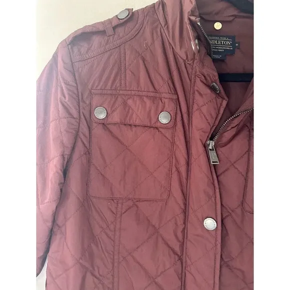 Pendleton Burgundy Quilted Jacket SZ Small WOMENS FANTASTIC Condition