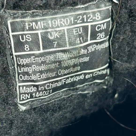 Pendleton Men's Driveway Men's Wool Blend Slippers US 8 Shearling Hi-top Shoes