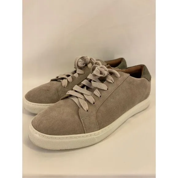 Peter Millar Men’s Crown Suede Sneaker Beige/Stone Lace Up Casual Shoes Size 8