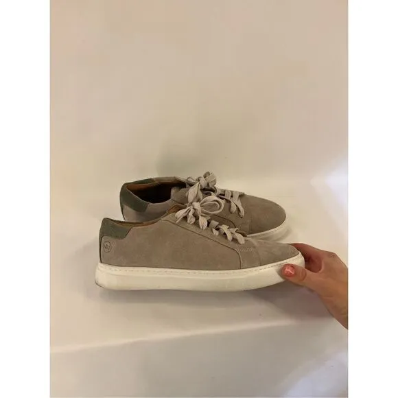 Peter Millar Men’s Crown Suede Sneaker Beige/Stone Lace Up Casual Shoes Size 8