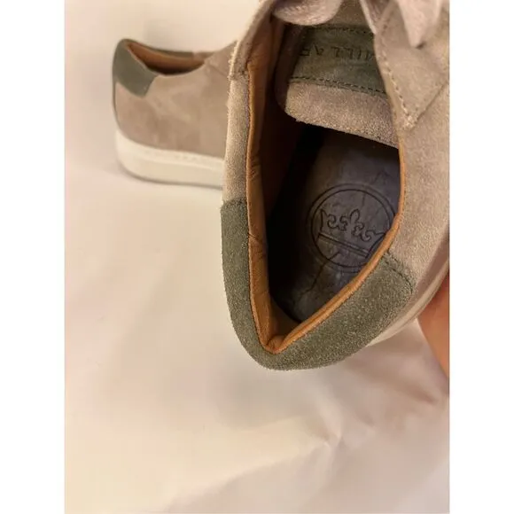 Peter Millar Men’s Crown Suede Sneaker Beige/Stone Lace Up Casual Shoes Size 8