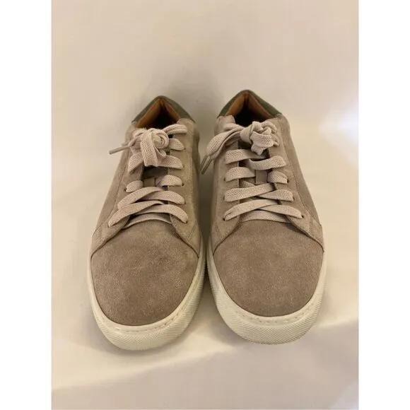 Peter Millar Men’s Crown Suede Sneaker Beige/Stone Lace Up Casual Shoes Size 8