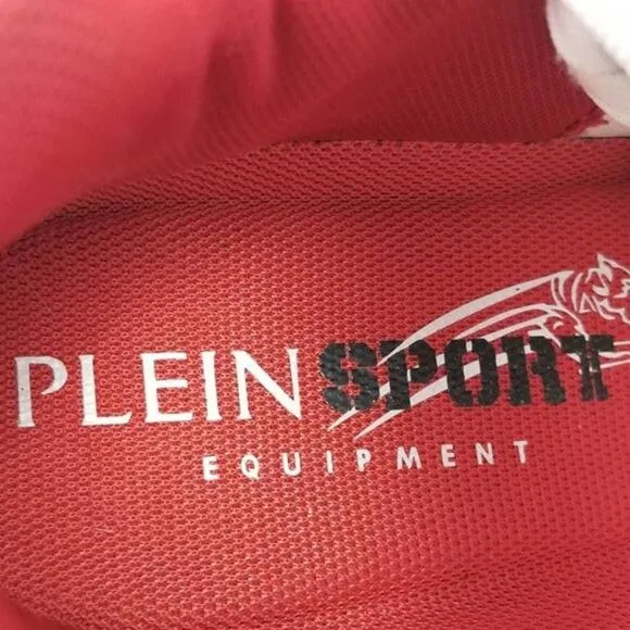 Philipp Plein Sport Equipment 1978 Malone Silver Hi-Top Sneakers Size 8.5