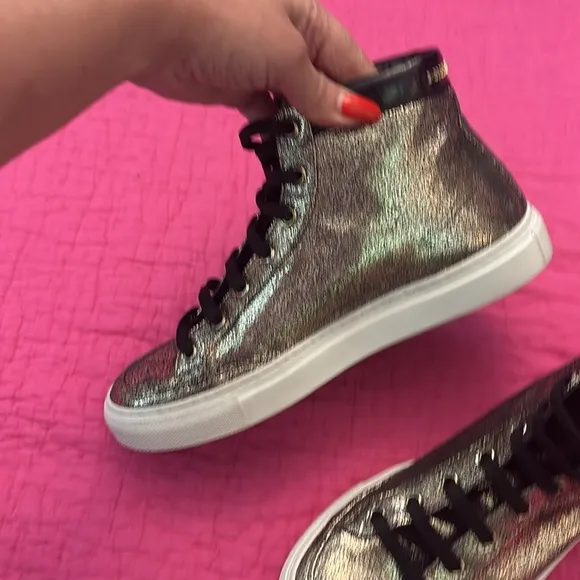 Philipp Plein women Gold High-Top Sneakers, US7