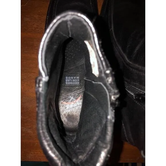 Pikolinos Black Leather Uptown Goth Witch Means Ankle Shoes / Boots 7 / 40