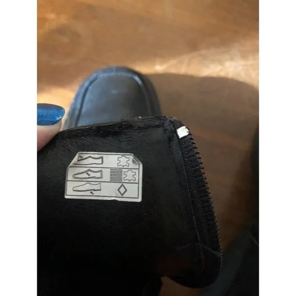 Pikolinos Black Leather Uptown Goth Witch Means Ankle Shoes / Boots 7 / 40