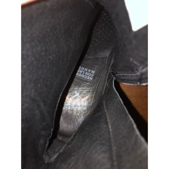 Pikolinos Black Leather Uptown Goth Witch Means Ankle Shoes / Boots 7 / 40