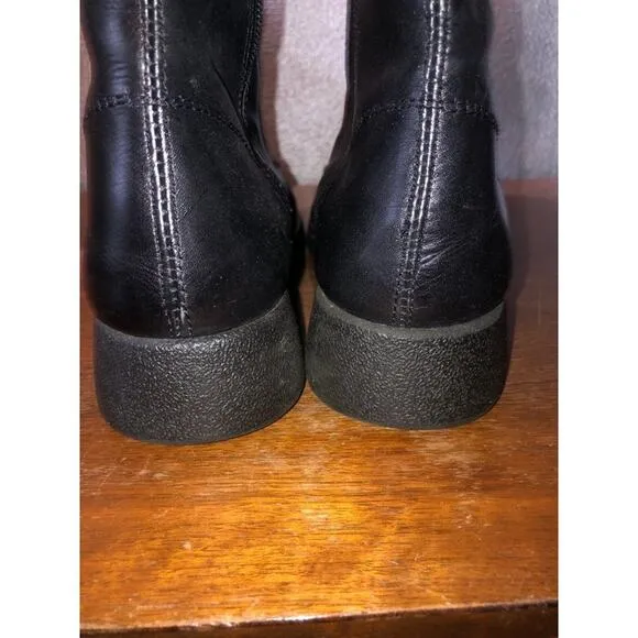 Pikolinos Black Leather Uptown Goth Witch Means Ankle Shoes / Boots 7 / 40