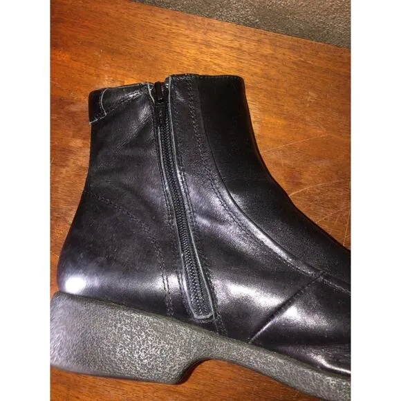 Pikolinos Black Leather Uptown Goth Witch Means Ankle Shoes / Boots 7 / 40