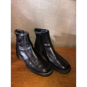 Pikolinos Black Leather Uptown Goth Witch Means Ankle Shoes / Boots 7 / 40