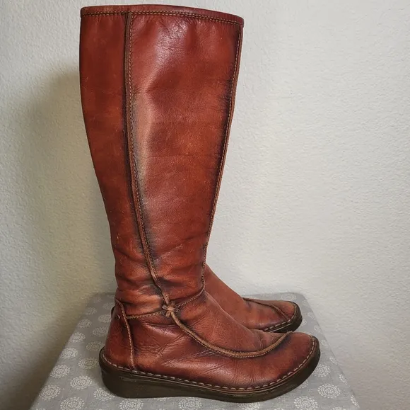 Pikolinos Women’s Arcilla Tall Shaft Roll Top Leather Boots size 5.5 (36 EU)