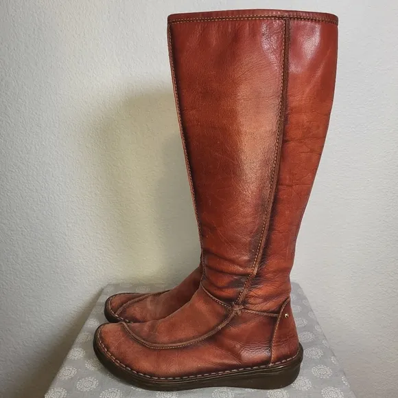 Pikolinos Women’s Arcilla Tall Shaft Roll Top Leather Boots size 5.5 (36 EU)