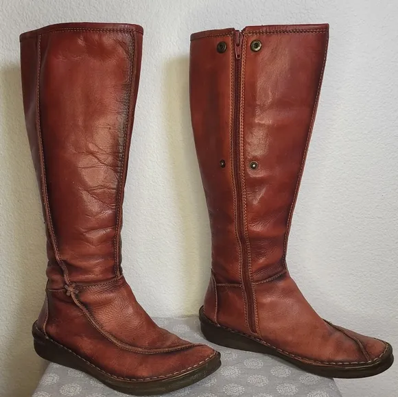 Pikolinos Women’s Arcilla Tall Shaft Roll Top Leather Boots size 5.5 (36 EU)
