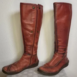 Pikolinos Women’s Arcilla Tall Shaft Roll Top Leather Boots size 5.5 (36 EU)