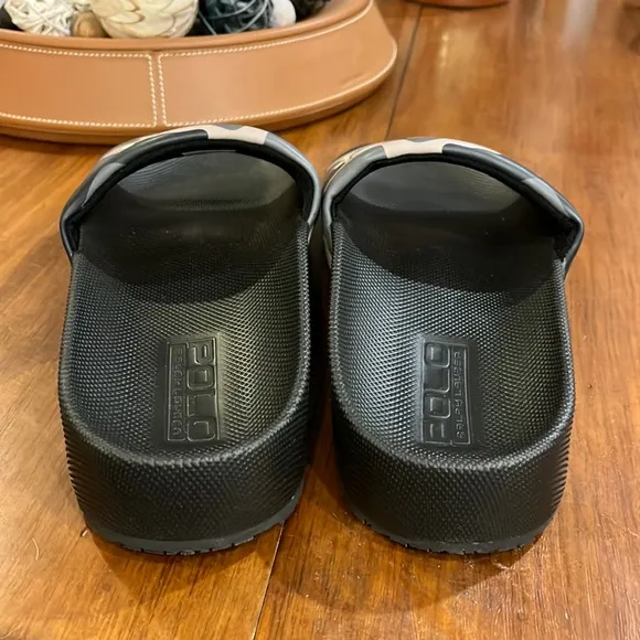 Polo Ralph Lauren Cayson Camo Skull black slides sandals shoes new Mens sizes