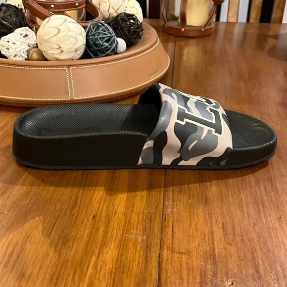 Polo Ralph Lauren Cayson Camo Skull black slides sandals shoes new Mens sizes