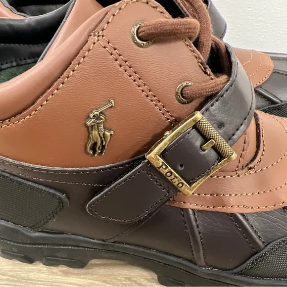Polo Ralph Lauren Dover Duck Boots Boys Shoes Size 7  Chocolate/Black NWOB $80